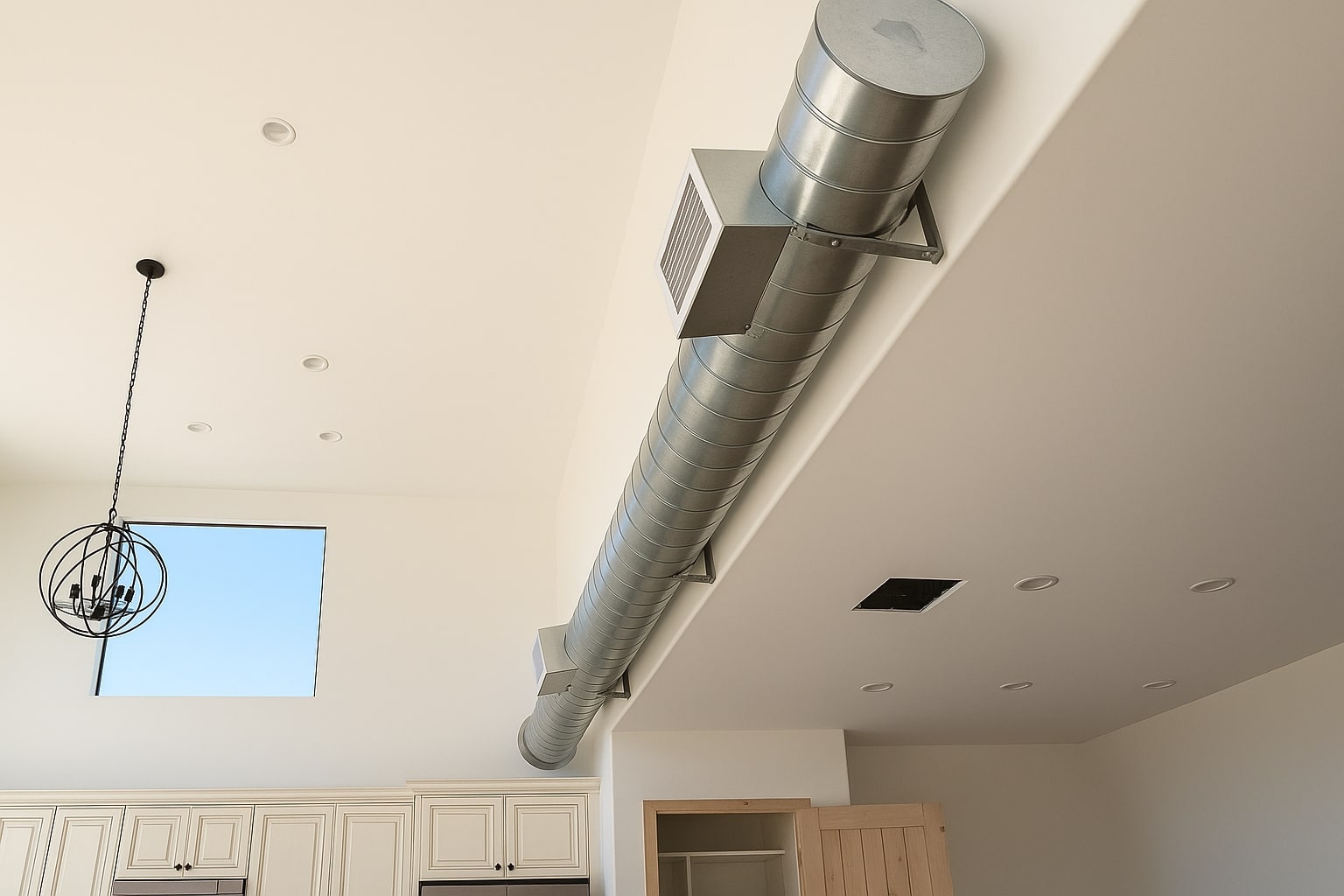 Picture of home interior ductwork by Davis Heating and AC Service.
